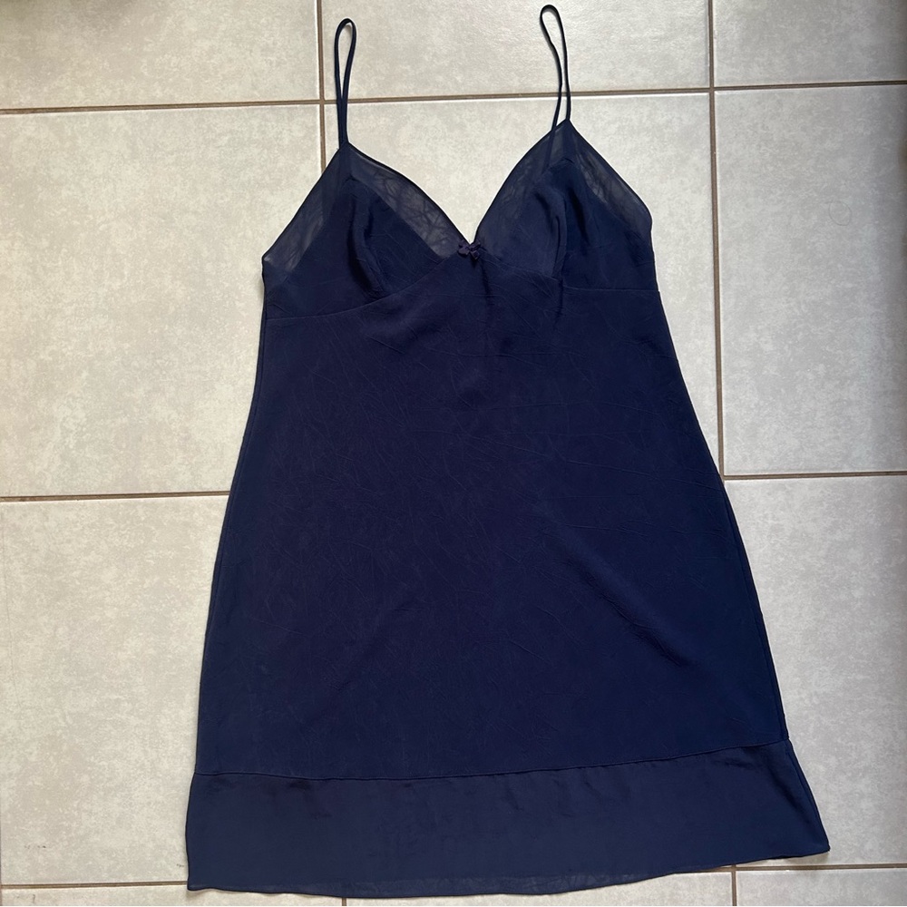 Vintage Victoria's Secret Navy Blue Slip Dress Size L